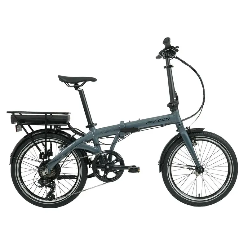 Falcon Compact Electric Folding Bike in Grey