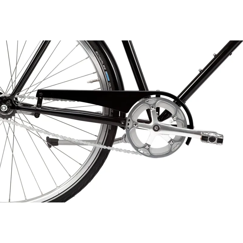 Pelago Bordeaux 7 Speed Hybrid Bike With Dynamo Lights in Black-4