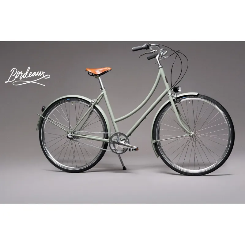 Pelago Bordeaux 7 Speed Hybrid Bike With Dynamo Lights  In Helene