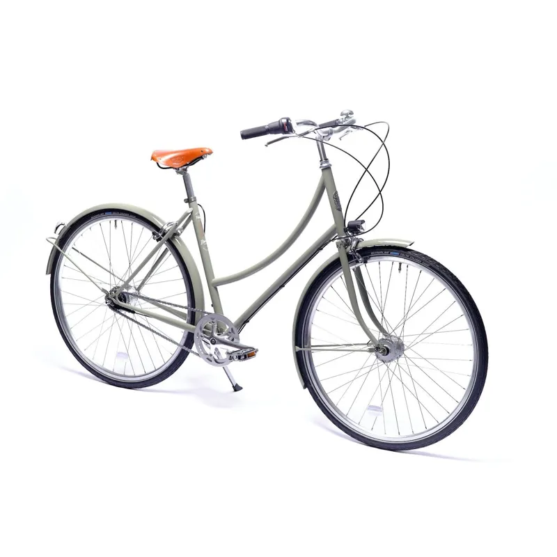 Pelago Bordeaux 7 Speed Hybrid Bike With Dynamo Lights  In Helene-1